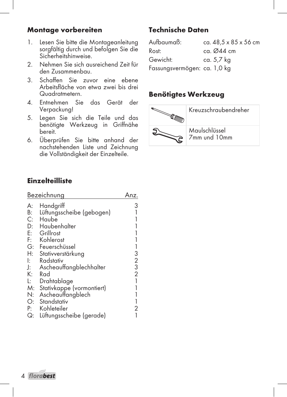 Florabest 1226 User Manual | Page 4 / 44