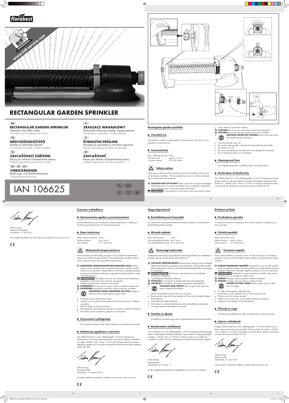 Florabest 106625-14-01 User Manual | 2 pages