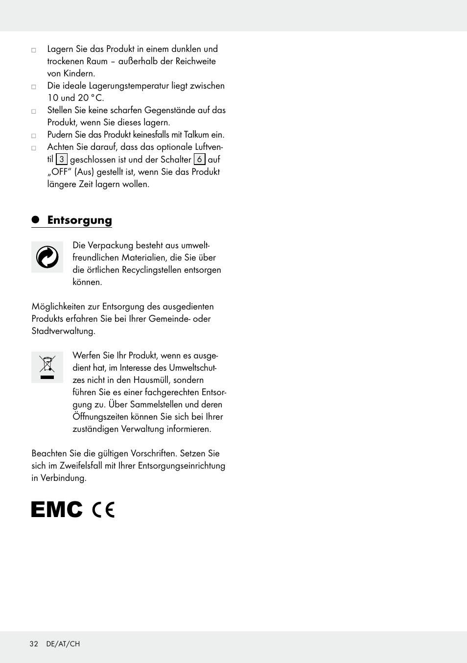 Entsorgung | Meradiso Z31600GB User Manual | Page 32 / 33