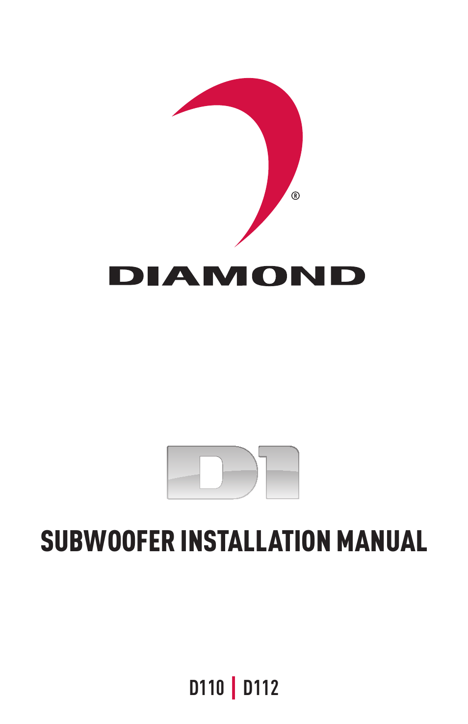 Diamond Audio Technology D112 User Manual | 4 pages