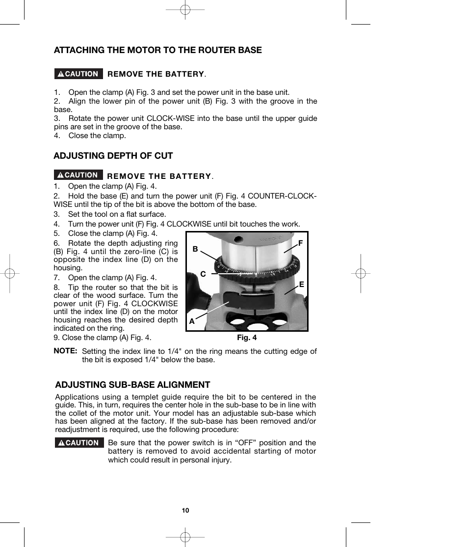 Porter-Cable MODEL 290 User Manual | Page 10 / 15