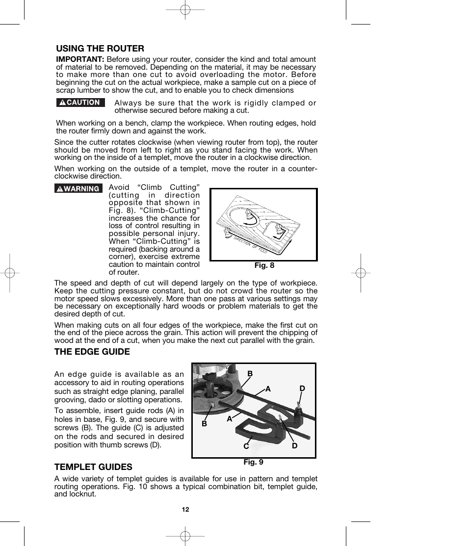 Porter-Cable MODEL 290 User Manual | Page 12 / 15