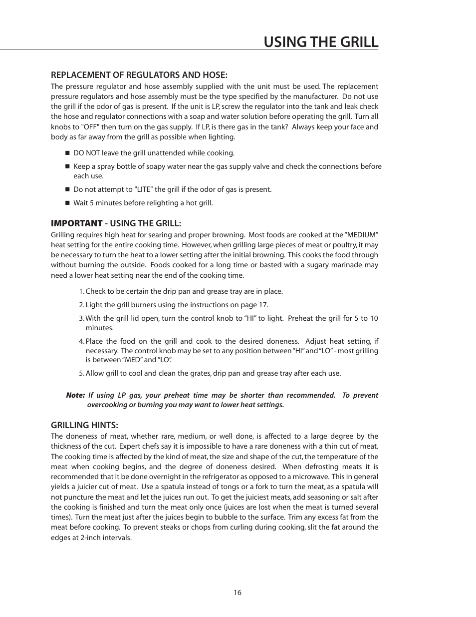 Using the grill | DCS BGB36-BQAR User Manual | Page 17 / 42