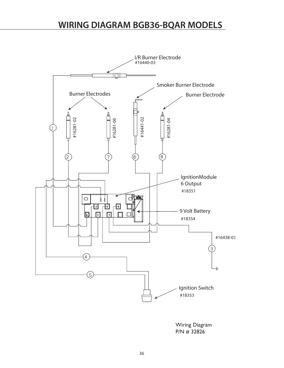 Wiring diagram bgb36-bqar models | DCS BGB36-BQAR User Manual | Page 37 / 42