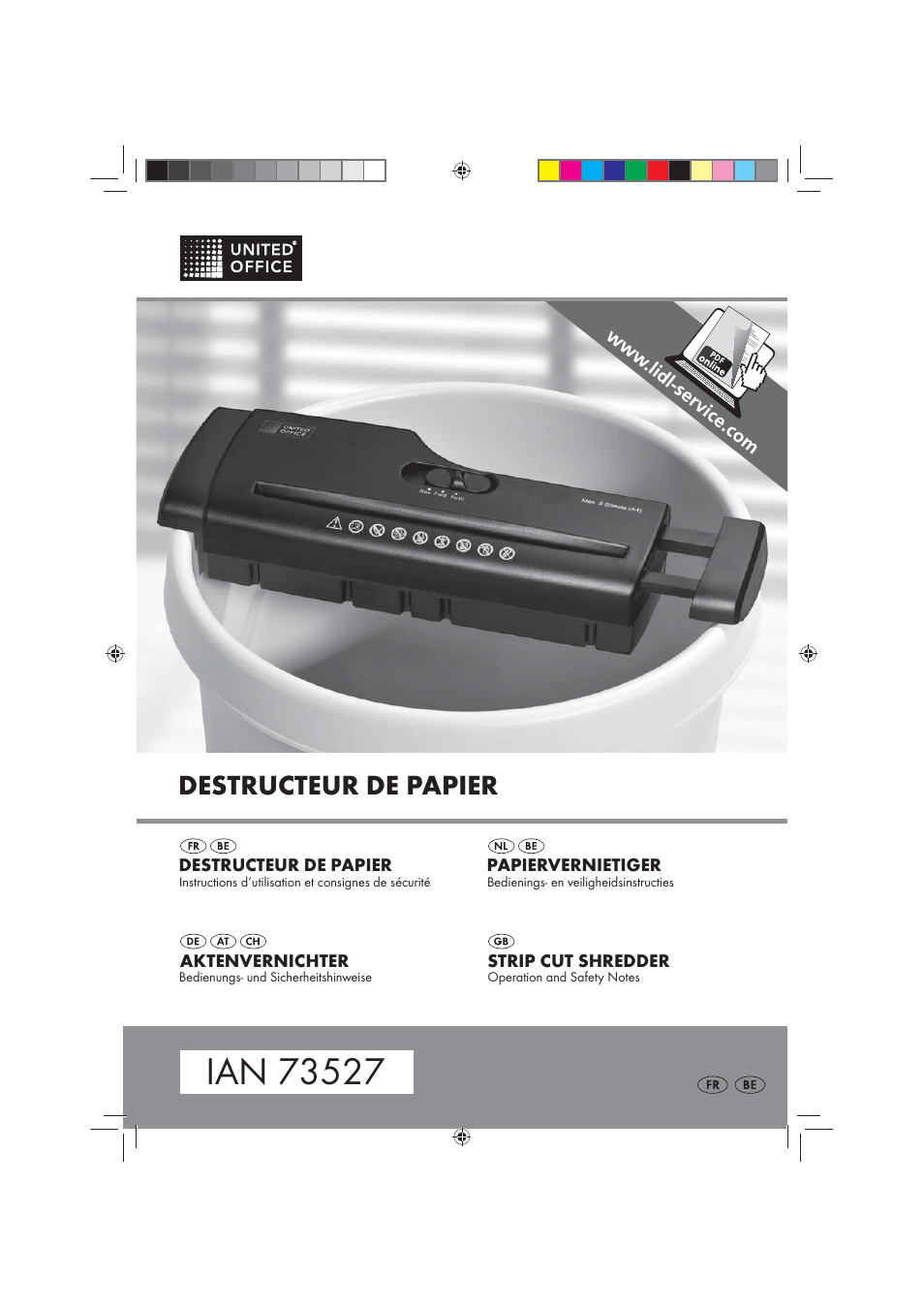 United Office Strip Cut Shredder User Manual | 29 pages
