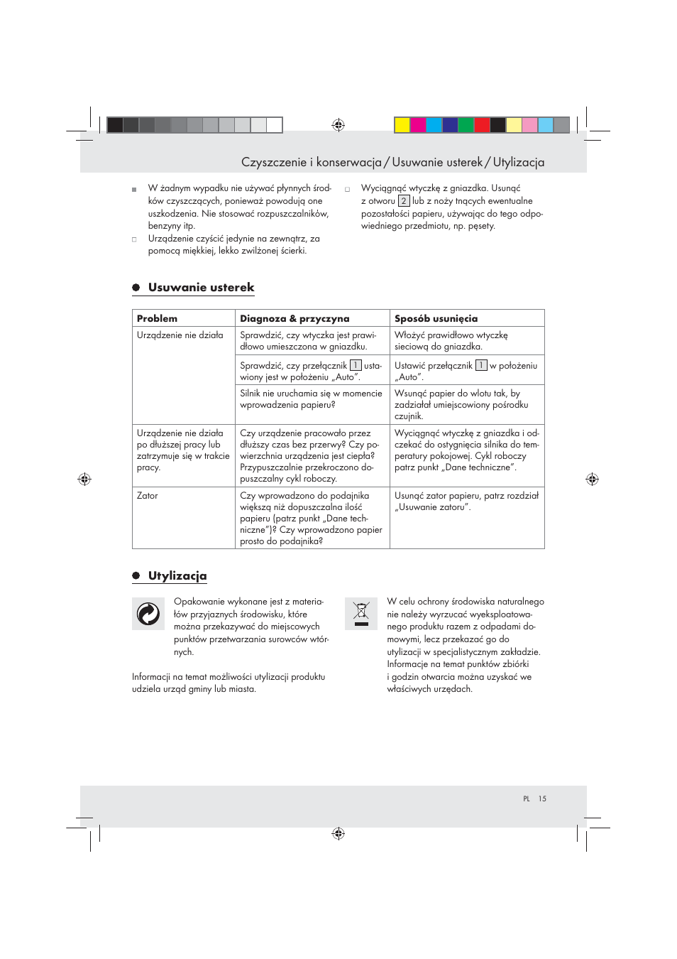 United Office Strip Cut Shredder User Manual | Page 15 / 35