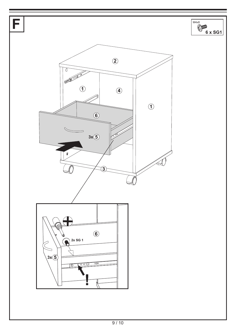 United Office Drawer Cabinet User Manual | Page 9 / 10