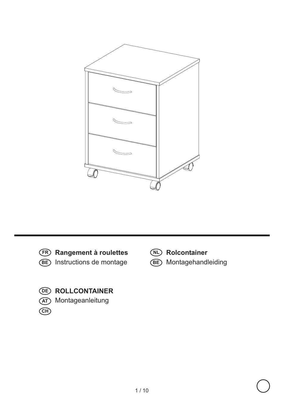 United Office Drawer Cabinet User Manual | 10 pages