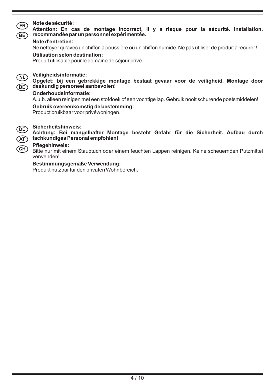 United Office Drawer Cabinet User Manual | Page 4 / 10