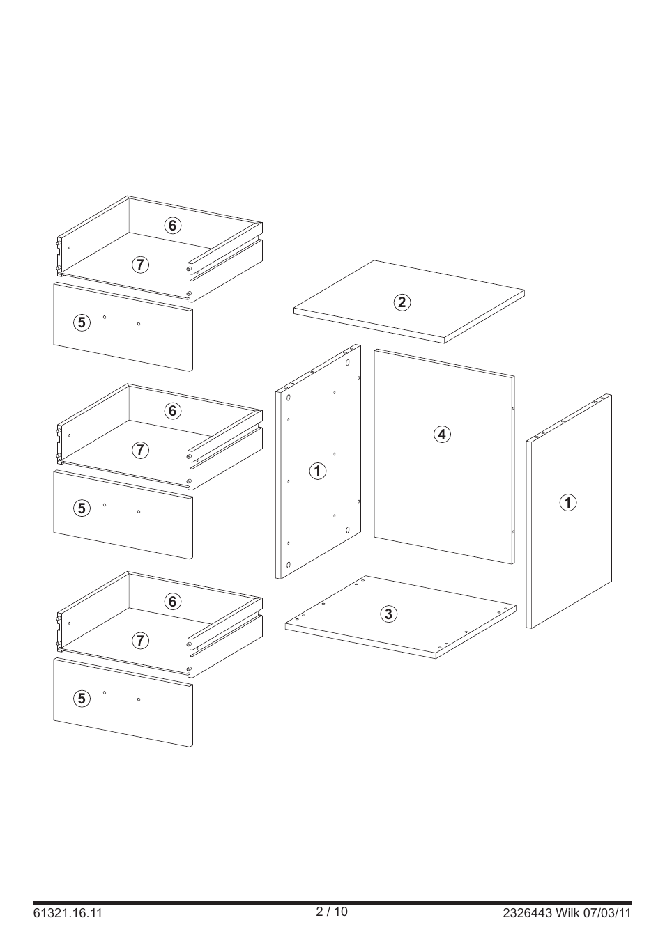 United Office Drawer Cabinet User Manual | Page 2 / 10