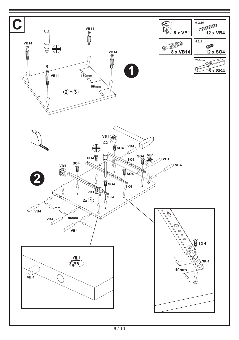 United Office Drawer Cabinet User Manual | Page 6 / 10