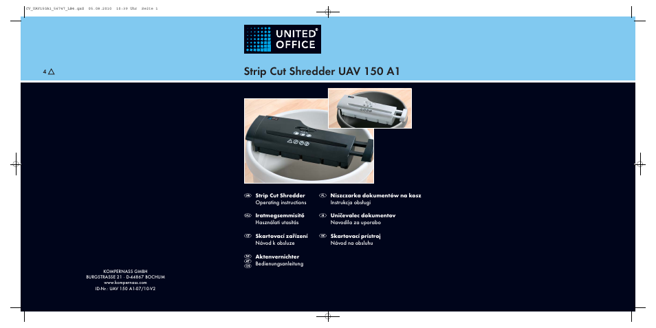 United Office UAV 150 A1 User Manual | 44 pages