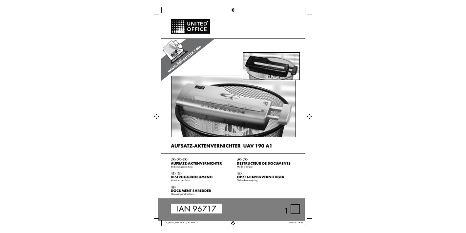 United Office UAV 190 A1 User Manual | 34 pages