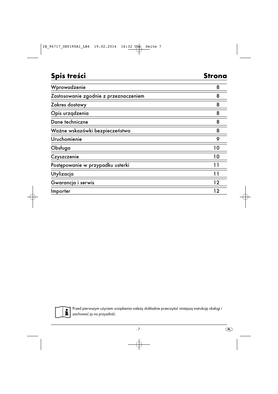 United Office UAV 190 A1 User Manual | Page 10 / 40