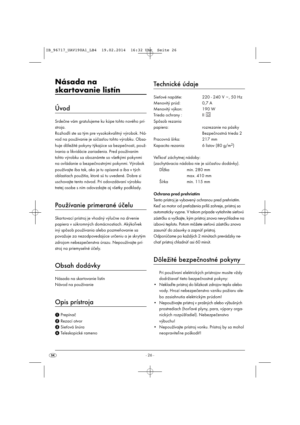 United Office UAV 190 A1 User Manual | Page 29 / 40
