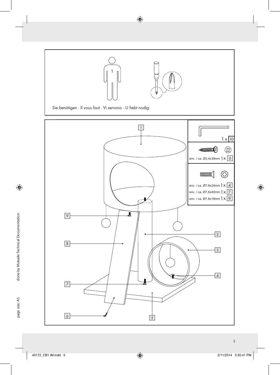 Zoofari Scratching Post Z30854 User Manual | Page 5 / 6