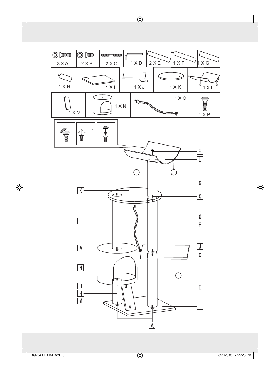 Zoofari Scratching Post Z30852 User Manual | Page 5 / 6