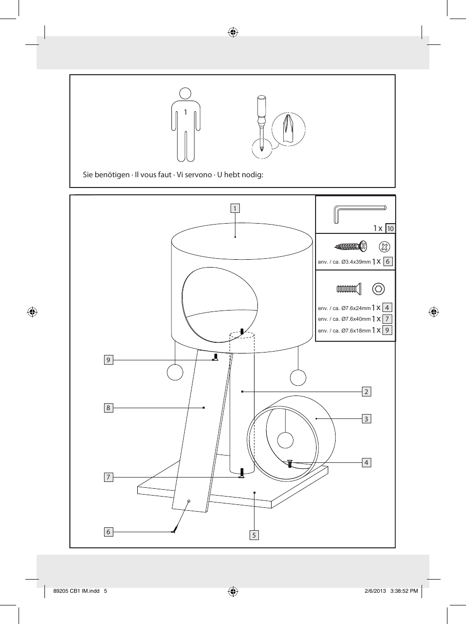 Zoofari Cat Scratching Post Z30854 User Manual | Page 5 / 6