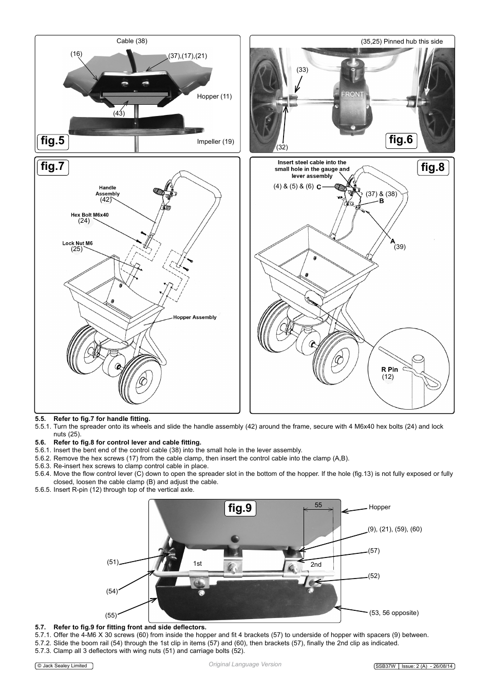 Fig.8, Fig.9 fig.7, Fig.6 fig.5 | Sealey SSB37W User Manual | Page 5 / 7