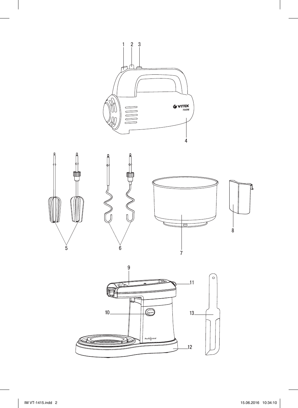 Vitek VT-1415 BK User Manual | Page 2 / 28
