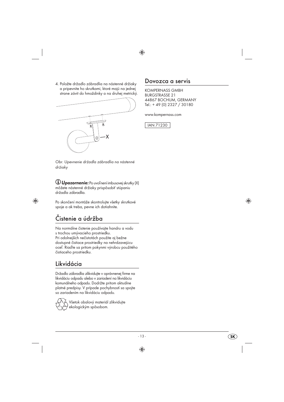 Čistenie a údržba, Likvidácia, Dovozca a servis | Upozornenie | Livarno LHE 150 A1 User Manual | Page 14 / 16