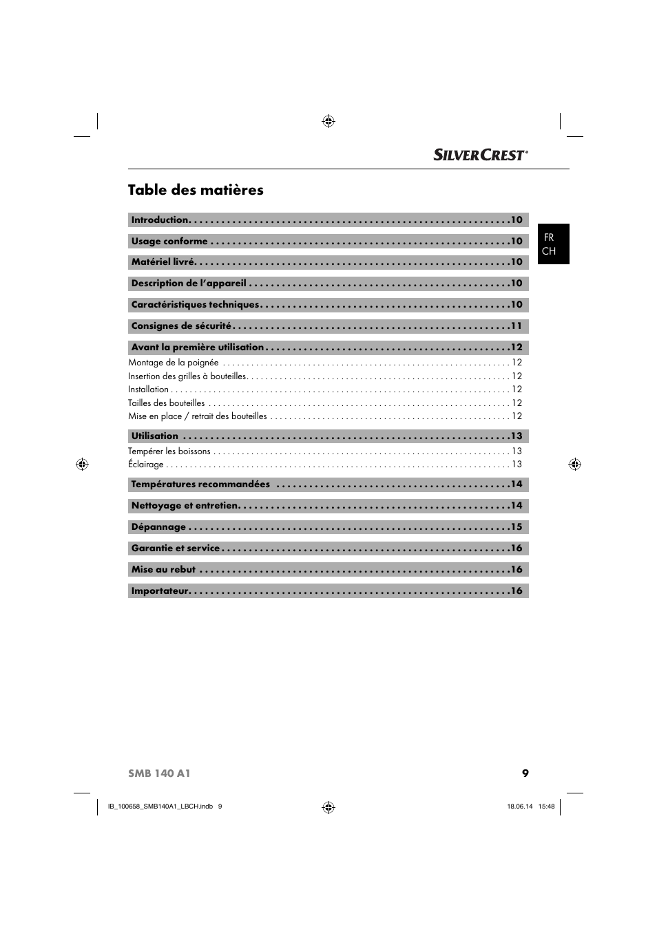 Silvercrest SMB 140 A1 User Manual | Page 12 / 36