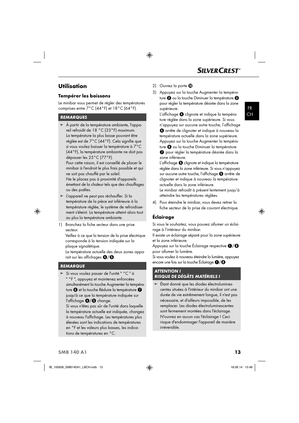 Utilisation | Silvercrest SMB 140 A1 User Manual | Page 16 / 36