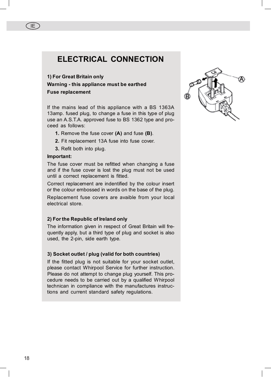 Electrical connection | Silvercrest DTL + 1026 User Manual | Page 18 / 18