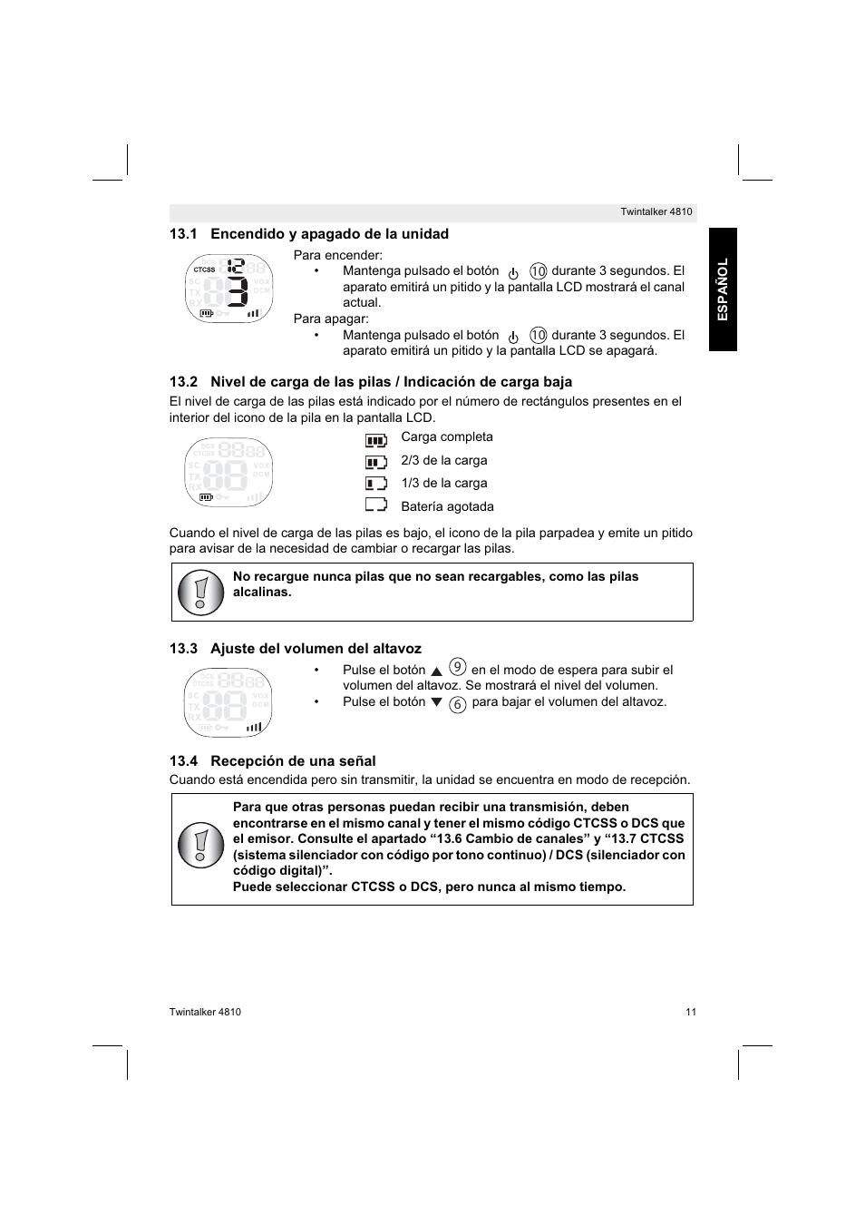 Silvercrest TWINTALKER 4810 User Manual | Page 11 / 96