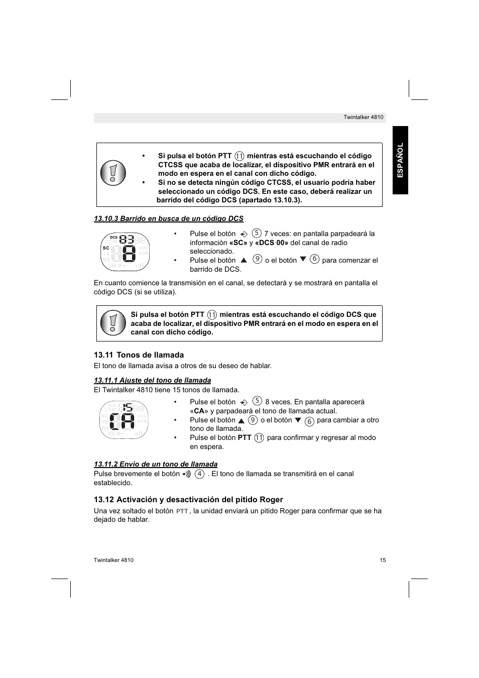 Silvercrest TWINTALKER 4810 User Manual | Page 15 / 96