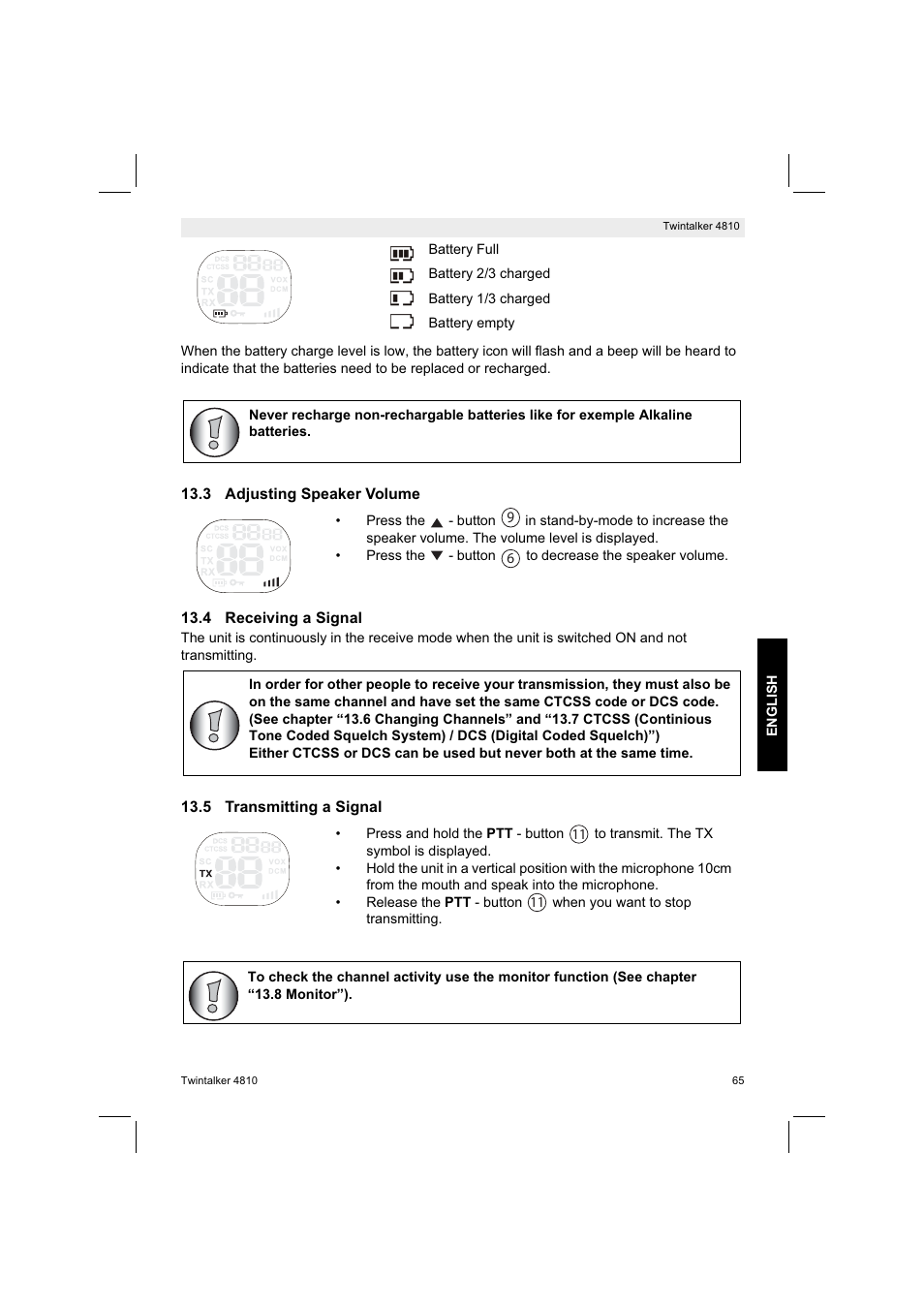 Silvercrest TWINTALKER 4810 User Manual | Page 65 / 96