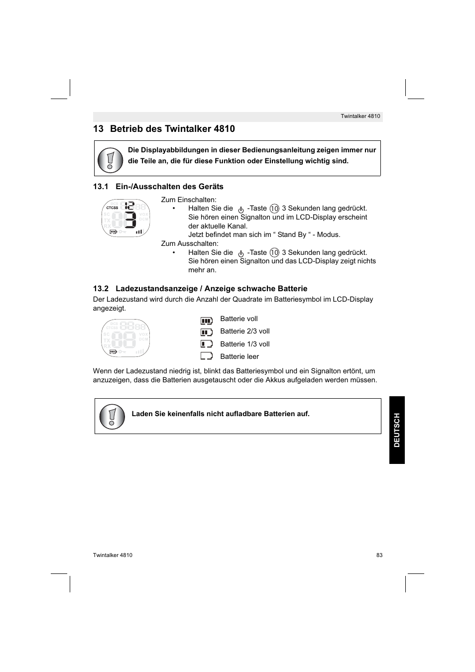 Silvercrest TWINTALKER 4810 User Manual | Page 83 / 96
