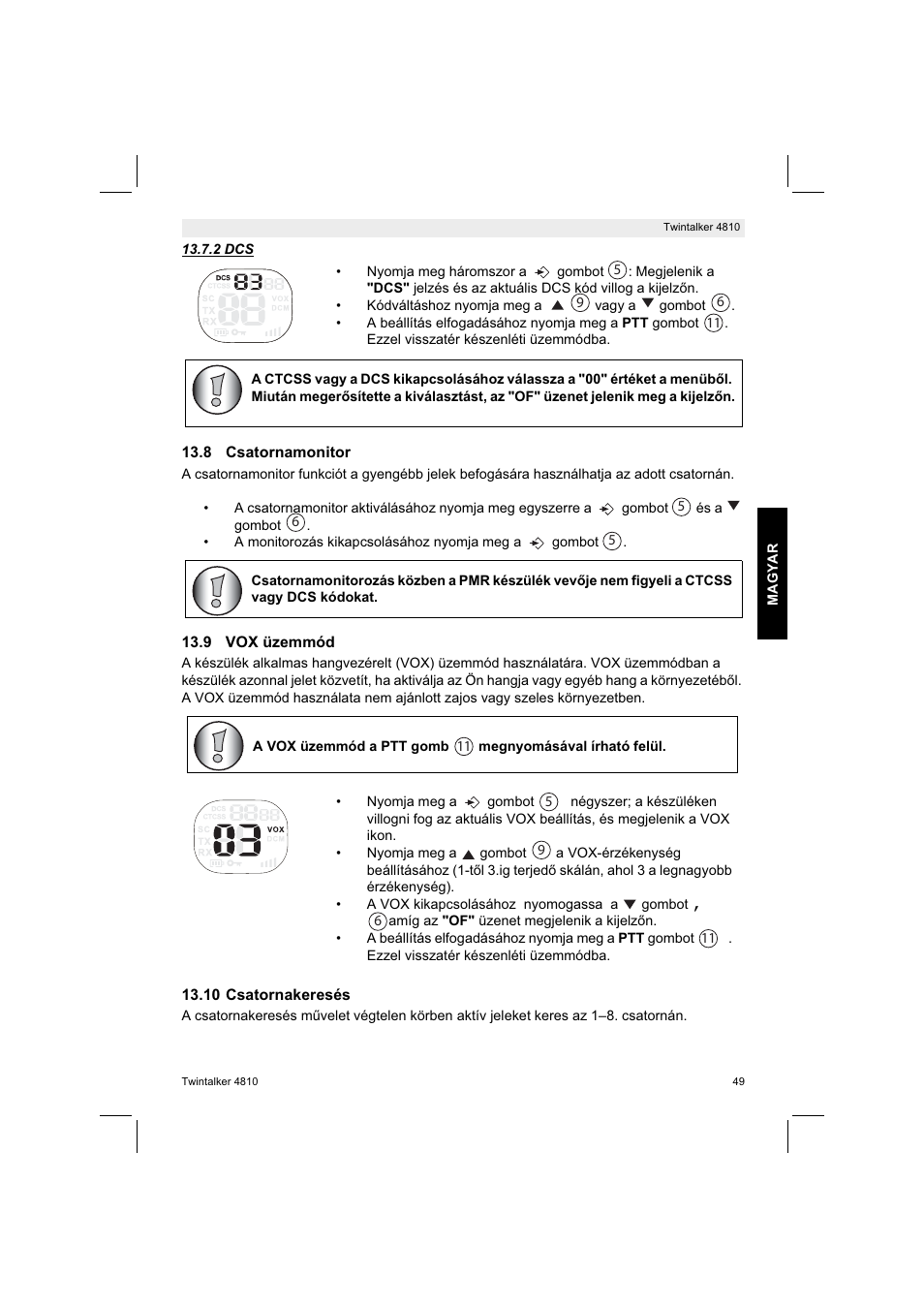 Silvercrest TWINTALKER 4810 User Manual | Page 49 / 148