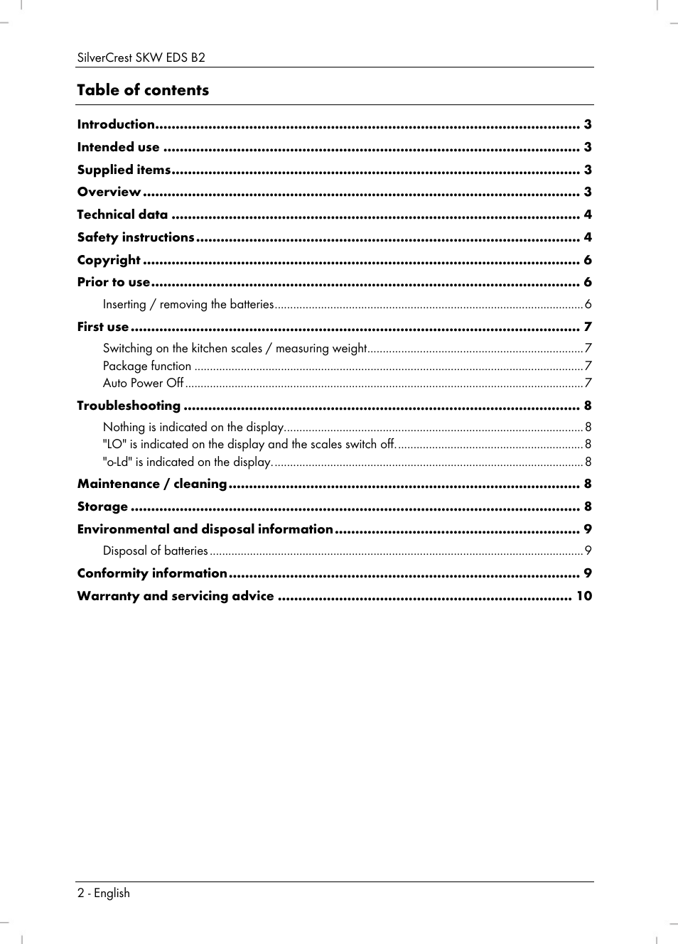 Silvercrest SKW EDS B2 User Manual | Page 4 / 54