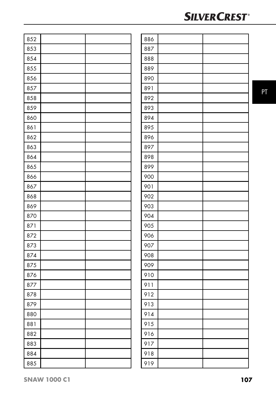 Silvercrest SNAW 1000 C1 User Manual | Page 110 / 183