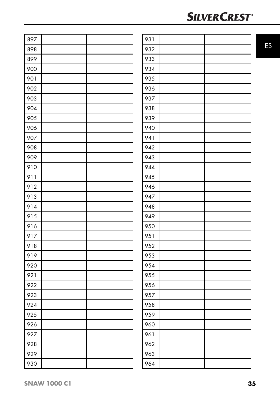 Silvercrest SNAW 1000 C1 User Manual | Page 38 / 183