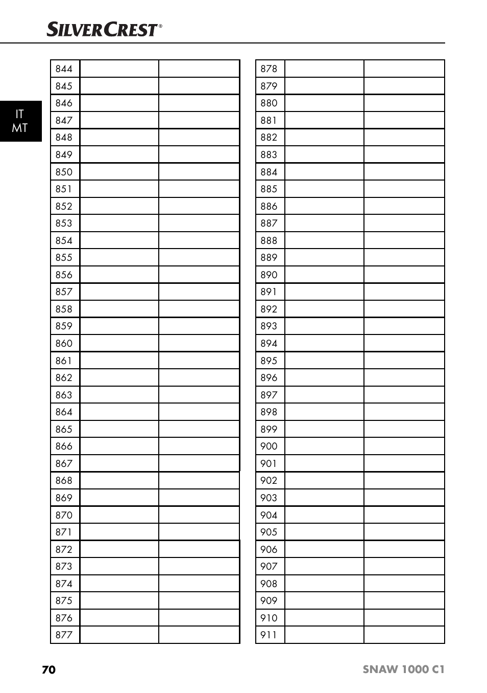 It mt | Silvercrest SNAW 1000 C1 User Manual | Page 73 / 183