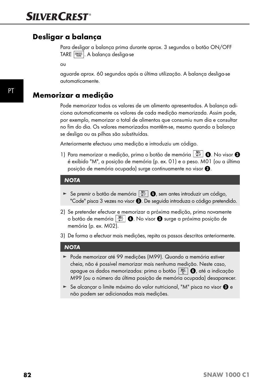 Desligar a balança | Silvercrest SNAW 1000 C1 User Manual | Page 85 / 183