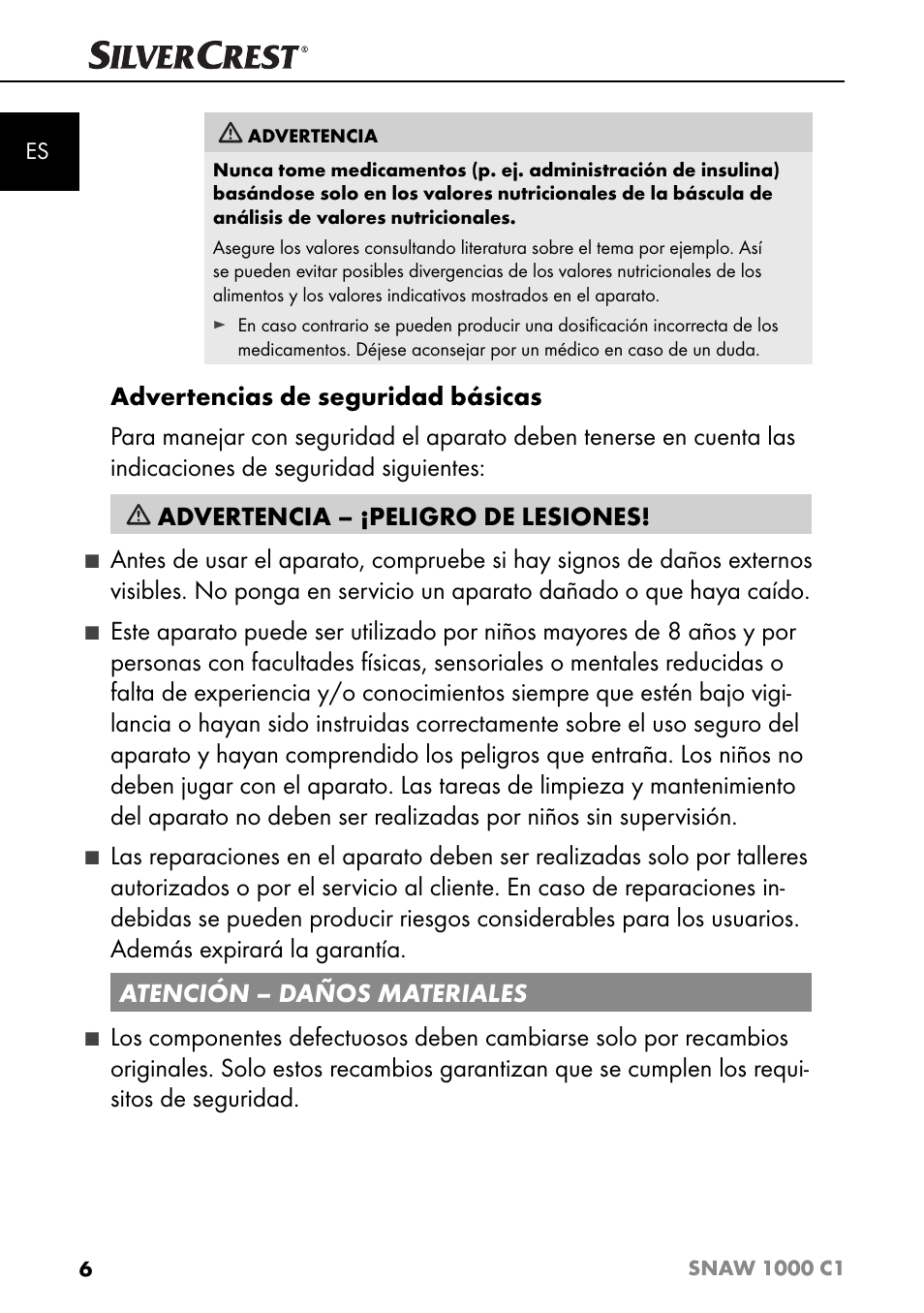 Silvercrest SNAW 1000 C1 User Manual | Page 9 / 183
