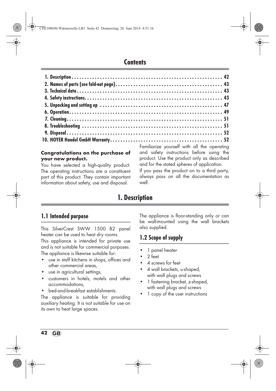 Silvercrest SWW 1500 B2 User Manual | Page 44 / 58