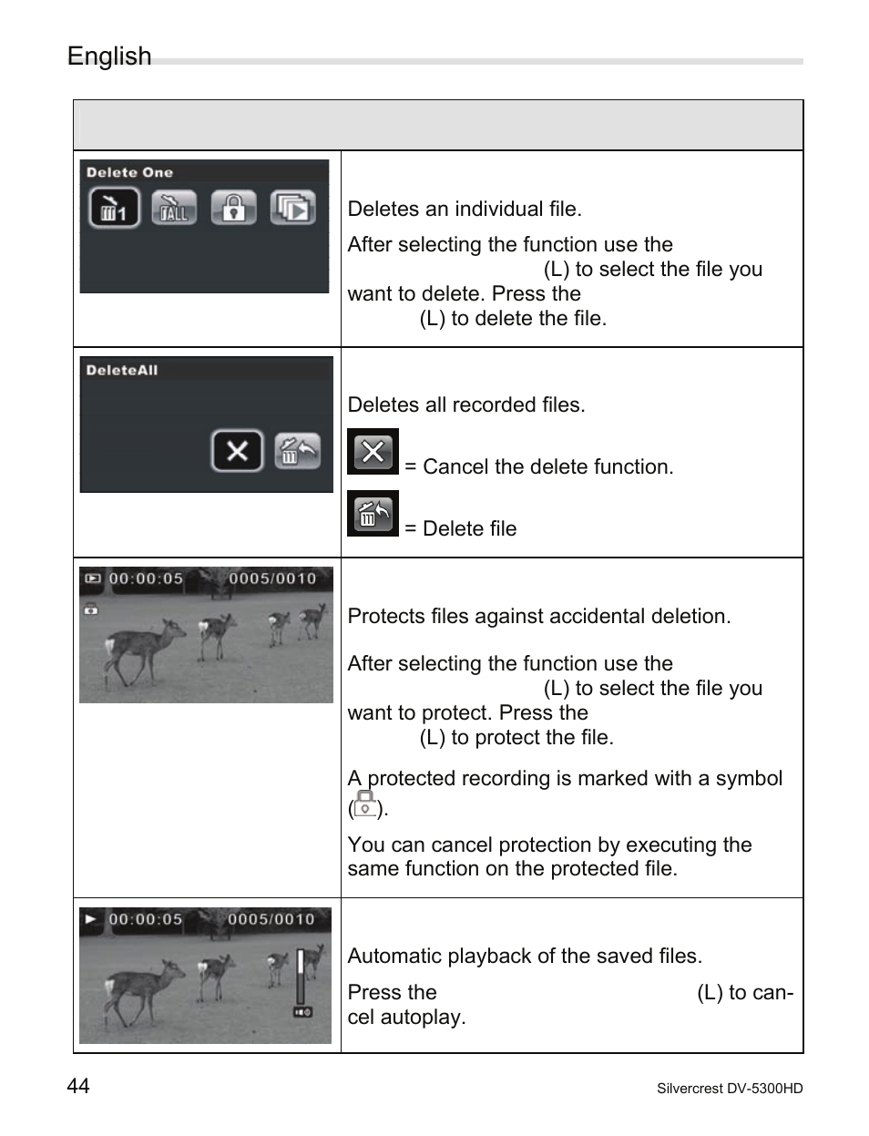 English | Silvercrest DV-5300HD User Manual | Page 46 / 58