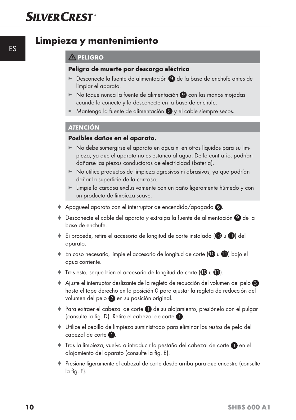 Limpieza y mantenimiento | Silvercrest SHBS 600 A1 User Manual | Page 13 / 74