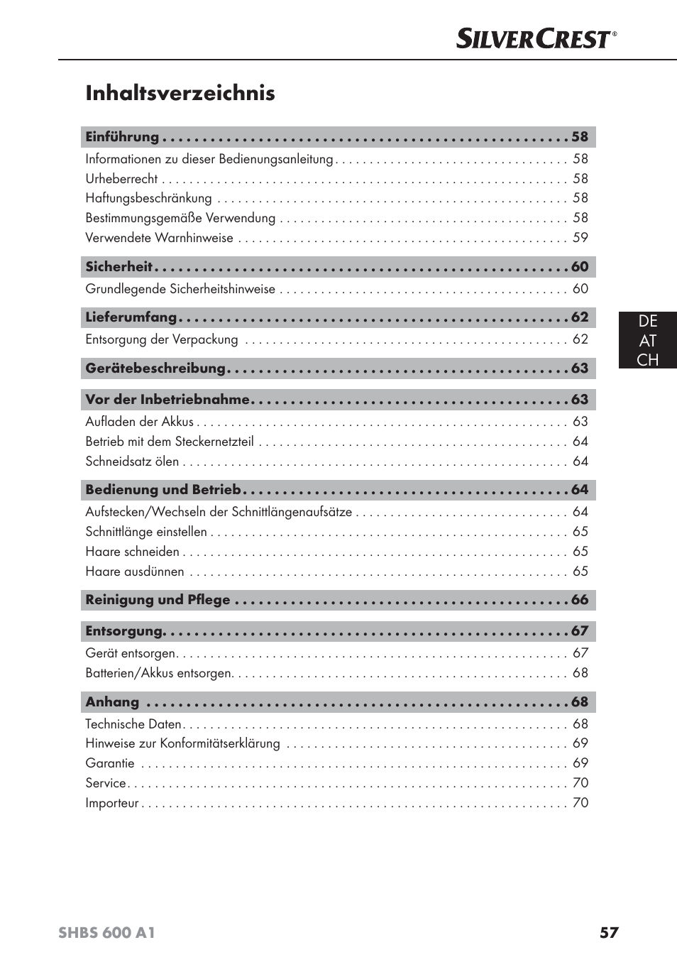 Silvercrest SHBS 600 A1 User Manual | Page 60 / 74