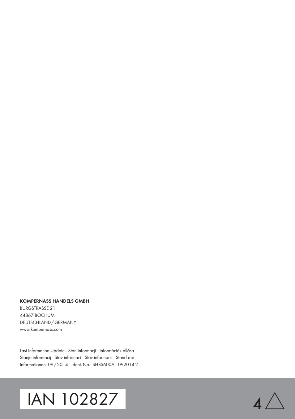 Silvercrest SHBS 600 A1 User Manual | Page 102 / 102