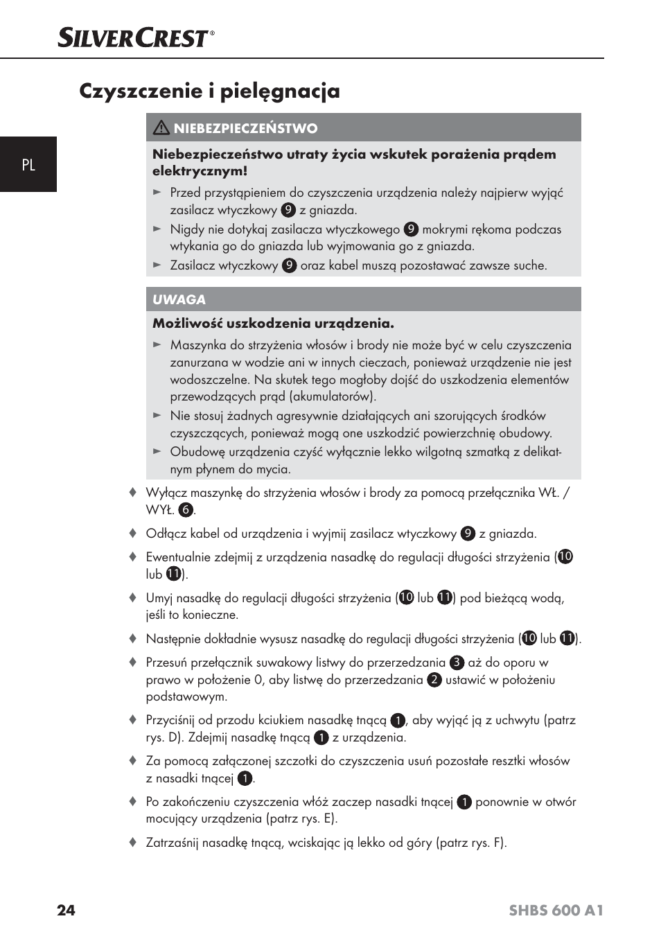 Czyszczenie i pielęgnacja | Silvercrest SHBS 600 A1 User Manual | Page 27 / 102