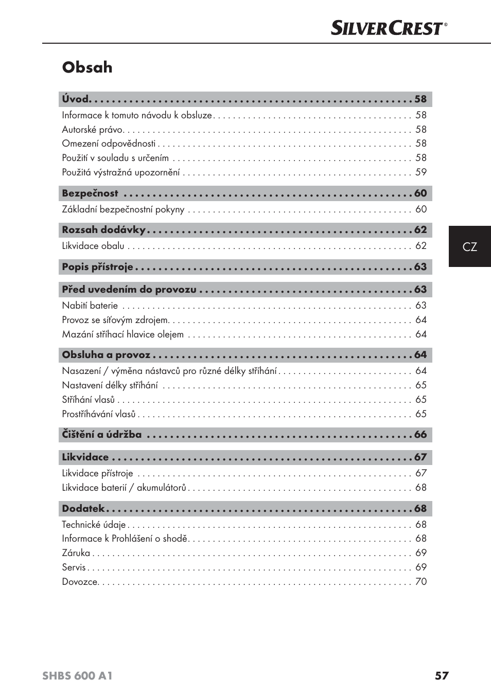 Silvercrest SHBS 600 A1 User Manual | Page 60 / 102