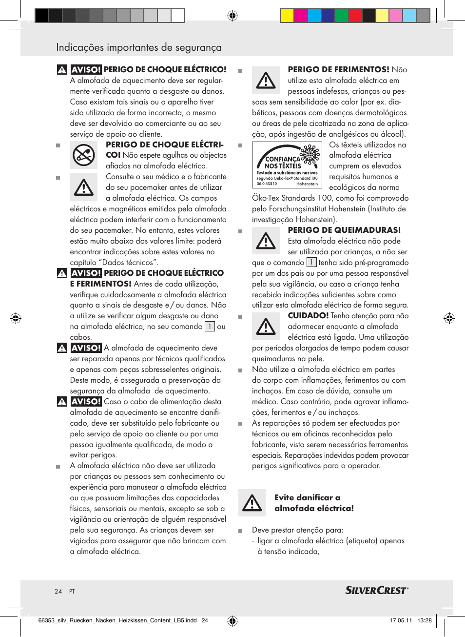 Indicações importantes de segurança | Silvercrest Back & Neck Heat Pad User Manual | Page 20 / 40
