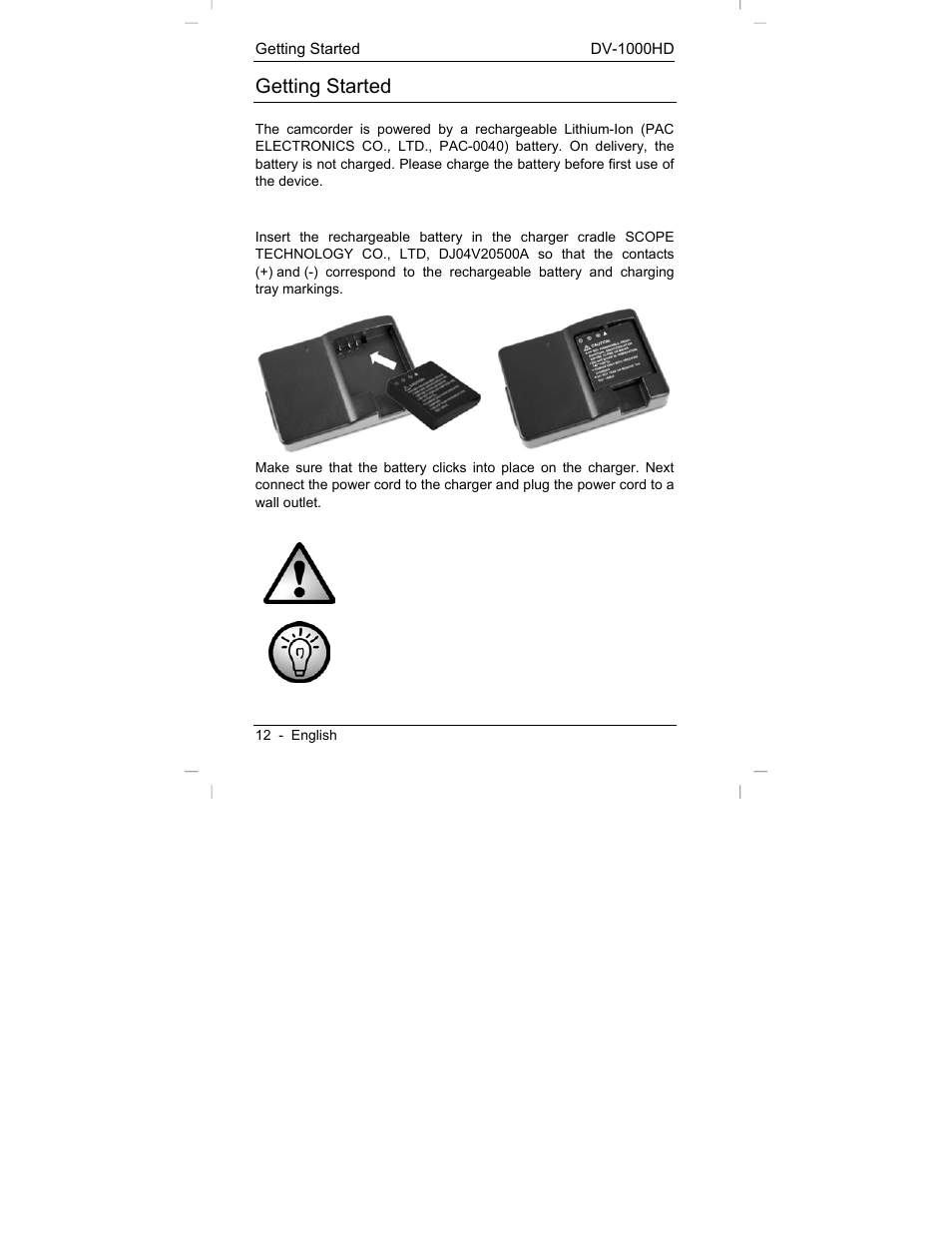 Getting started | Silvercrest DV-1000HD User Manual | Page 14 / 44