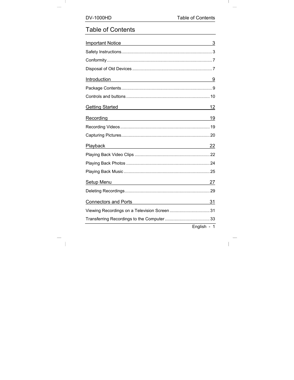 Silvercrest DV-1000HD User Manual | Page 3 / 44