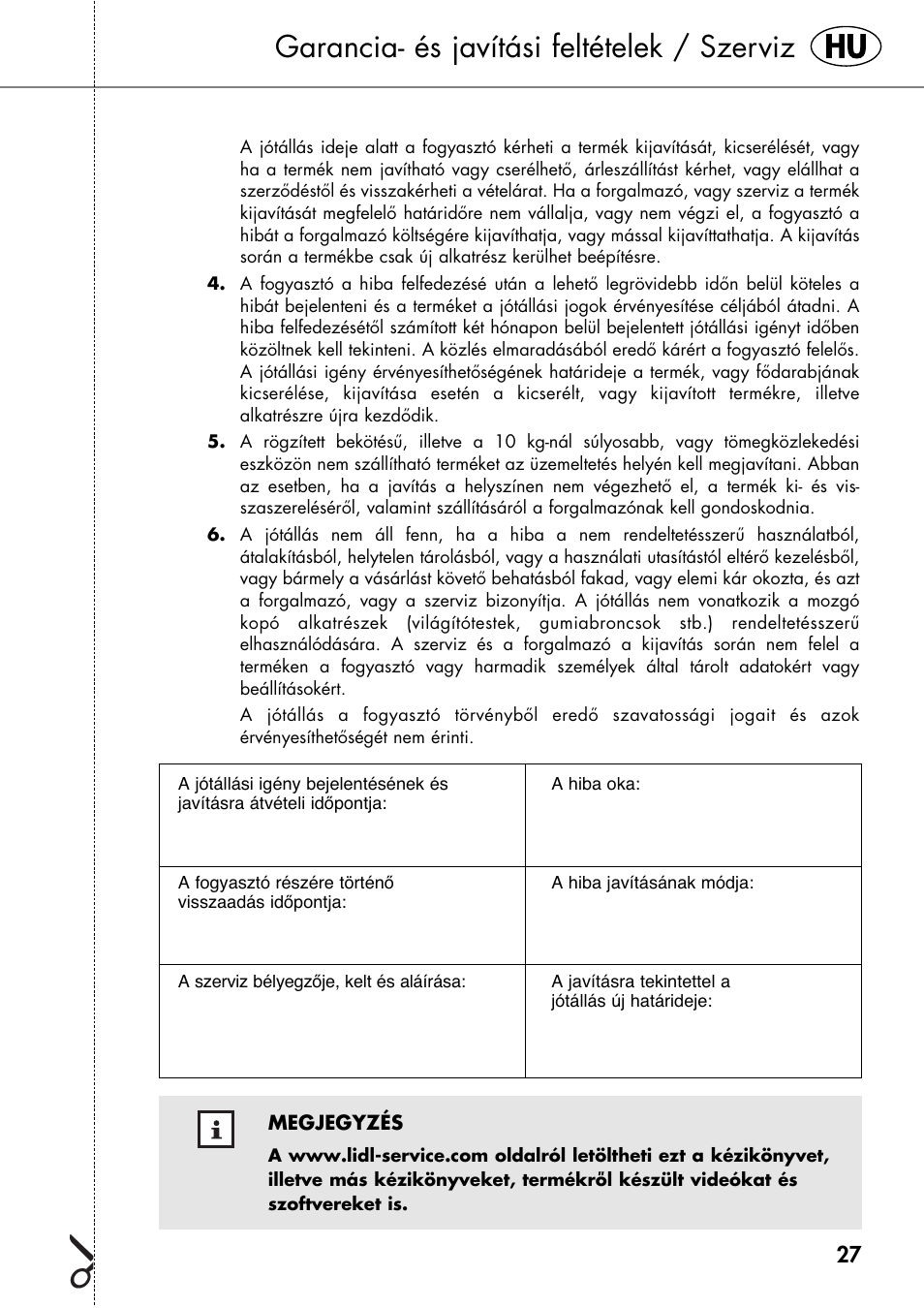 Garancia- és javítási feltételek / szerviz | Silvercrest SHIATSU NECK MASSAGE CUSHION User Manual | Page 33 / 70